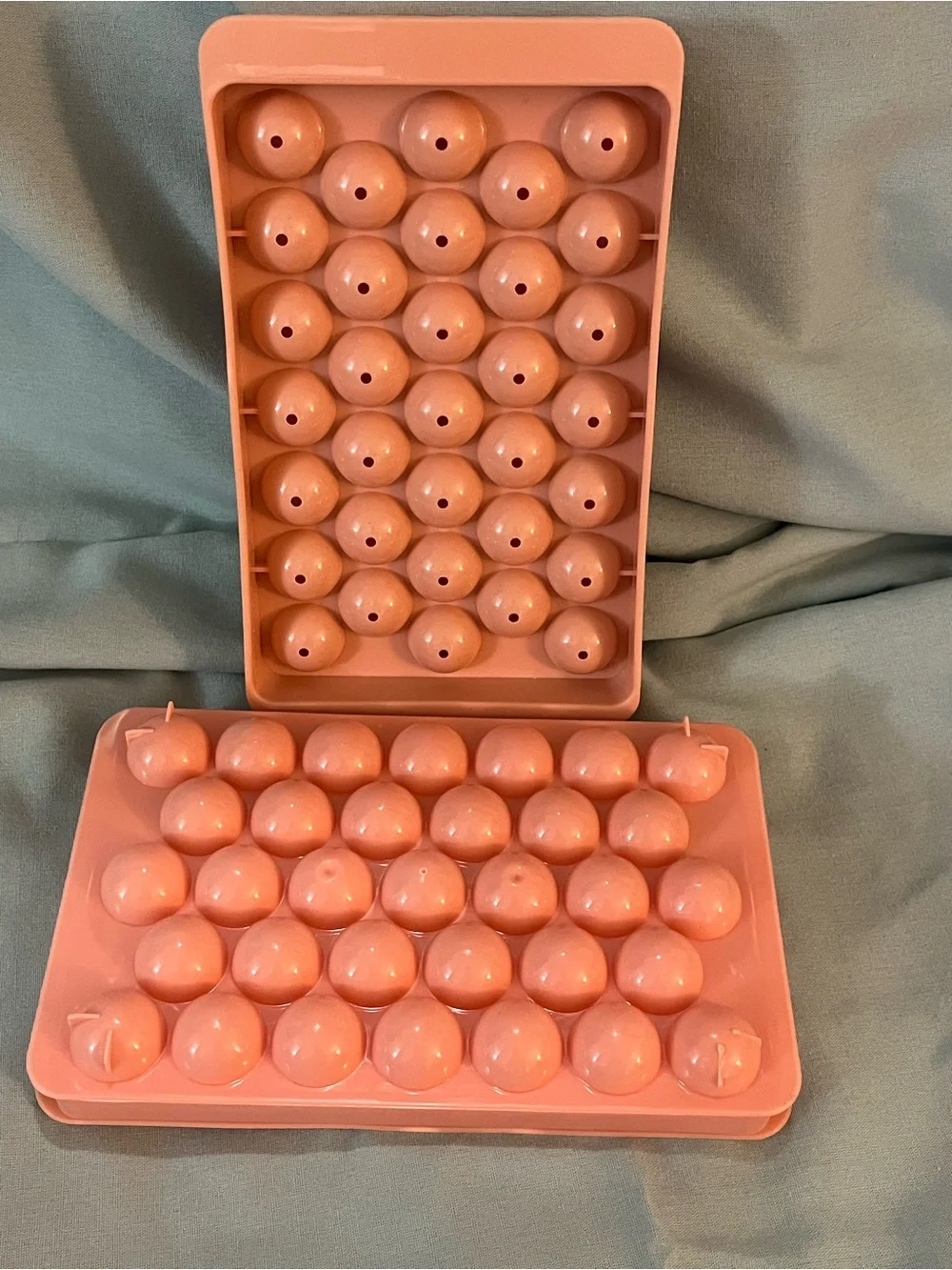 Set of 2 Pink Ice Cube Trays